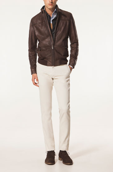 6 Moda: massimo dutti 2013 Leather jackets - collection men