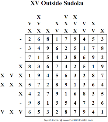 XV Outside Sudoku Solution