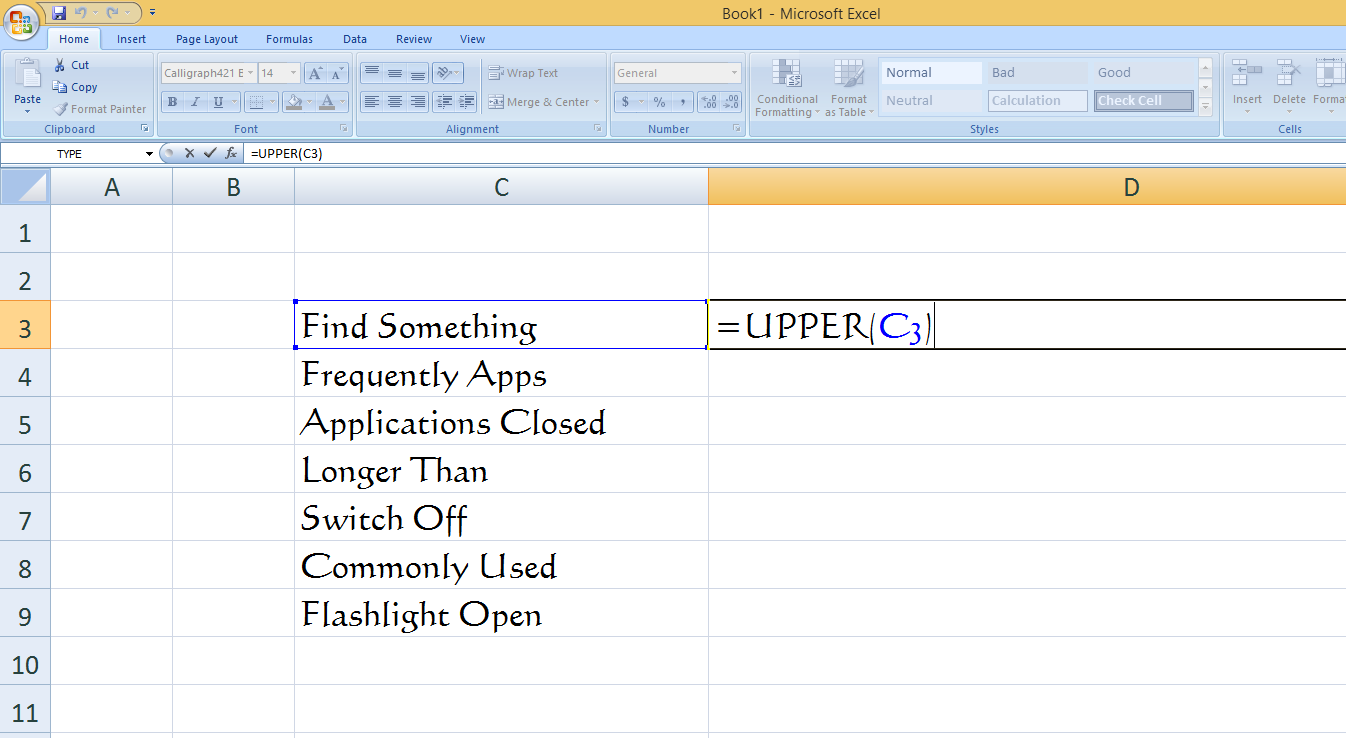 How to Change Small letter to Capital letter in MS Excel (Upper Case/Lower Case)