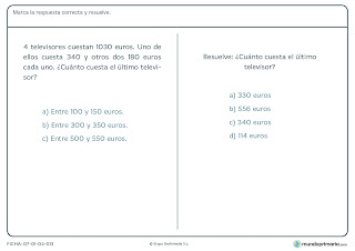 Fichas de ejercicios de matemática para quinto de educación primaria 10}