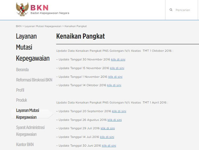 Download Daftar Guru PNS Yang Mengalami Kenaikan Pangkat Terbaru Dari BKN