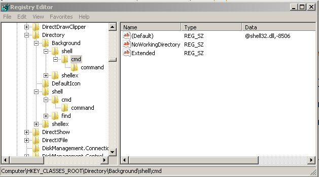 Enable “Open Command Window Here” context menu option in Windows 7