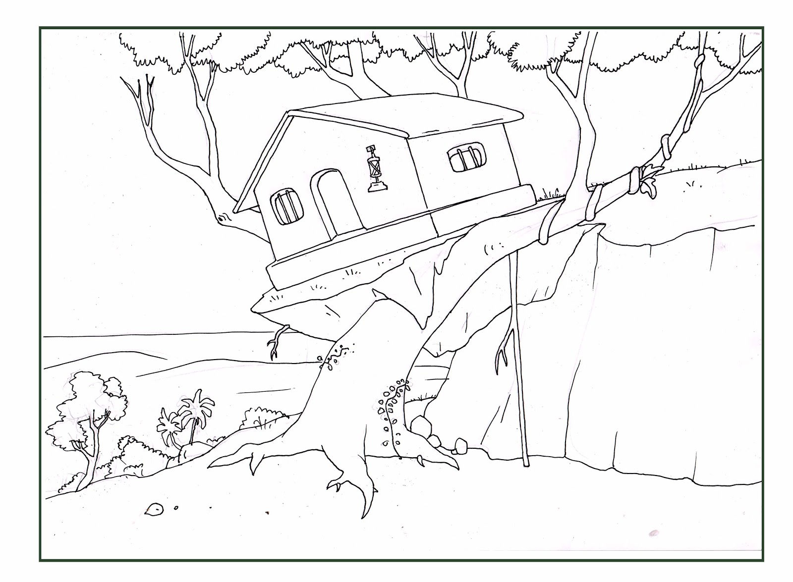 Magic Treehouse Coloring Pages