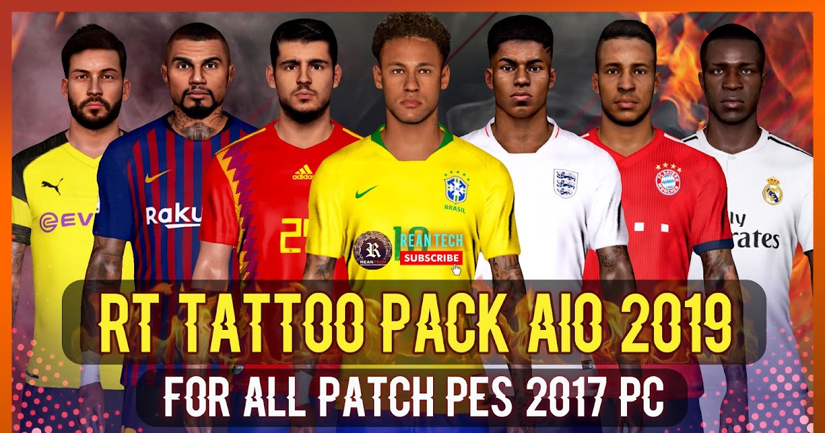 PES 2017 Mega Tattoo Pack 800 Update Vol1 by Rean Tech