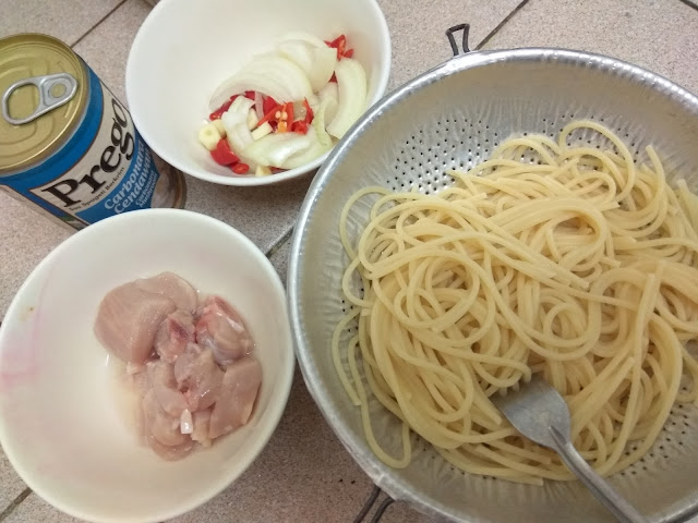Resepi : Spaghetti Carbonara (pedas)