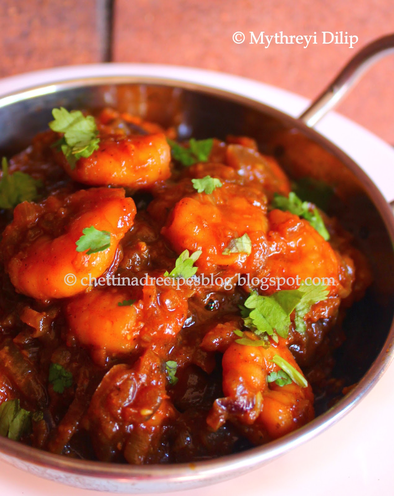 Chettinad Prawn Fry / Eral Varuval Chettinad Recipes