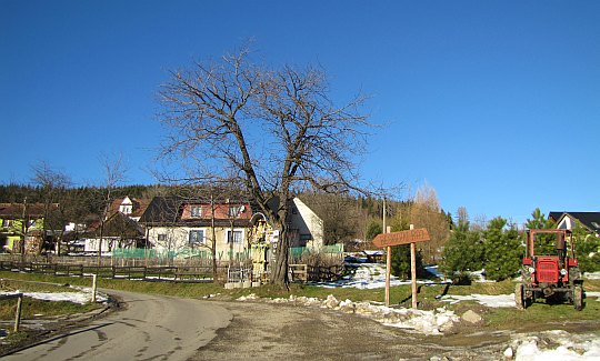 Kapliczka z figurą Matki Bożej z Dzieciątkiem z 1870 roku.