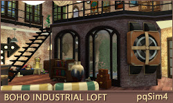 industrial boho sims loft cc speed build