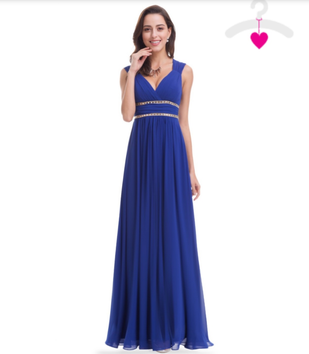 vestido azul safira