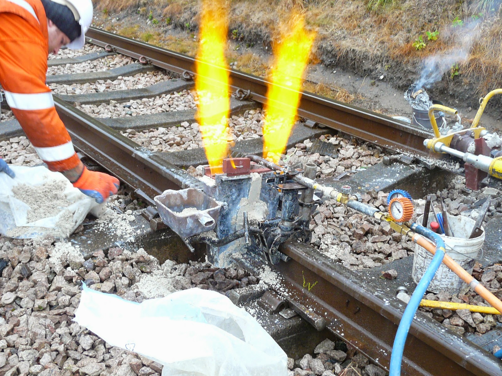 On Track at the Strathspey Railway Rail Welding 6th & 7th October 2014