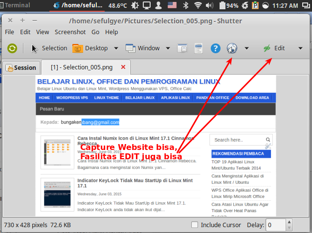 Cara Memperbaiki Shutter di Linux Mint 17.1 Rebecca