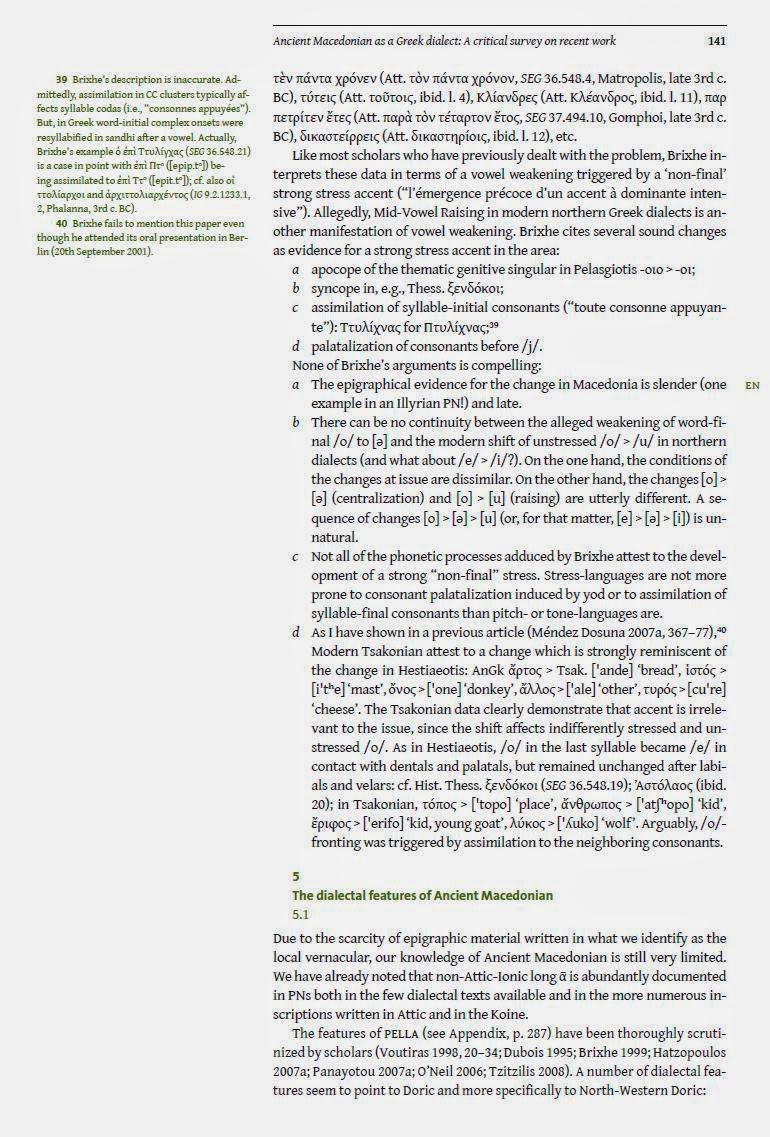 Macedonia Documents Ancient Macedonian as a Greek dialect