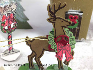 Geschirr Stampin' Up! Miniatur Märchenland: Hänsel und Gretel, Weihnachtsmann am Nordpol und Rentierschlitten
