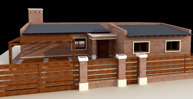 CASA DE LADRILLOS VISTOS EN ROLDÁN -SANTA FE | duan | Construcciones y