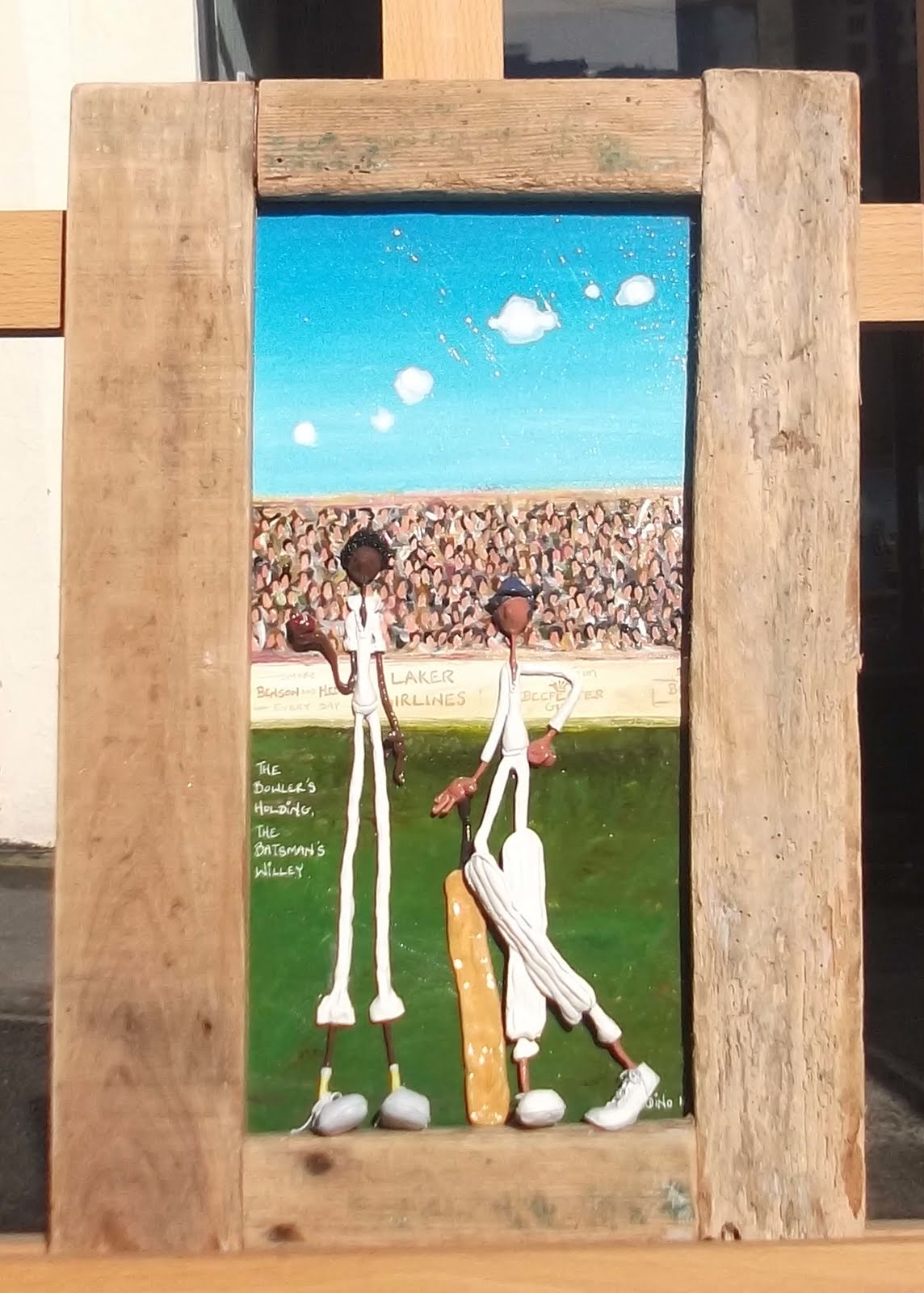 art for serious people Painting of the Month The Bowler's Holding, The Batsman's Willey