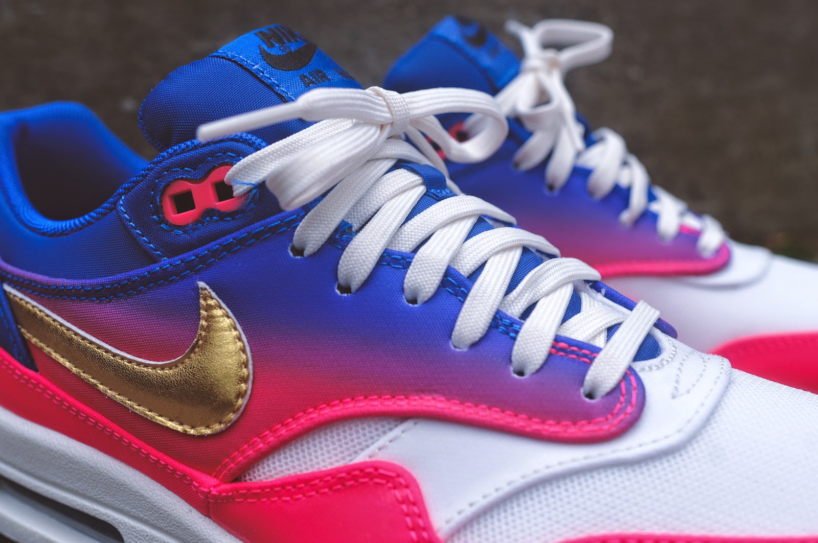 Nike Women's Air Max 1 Premium QS Mercurial - Ivory / Hyper Punch / Game Royal | Nike 454746-105