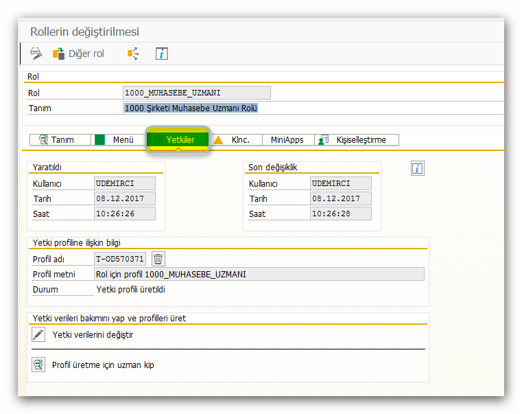 sap basis pfcg yetki ve rol bakımı