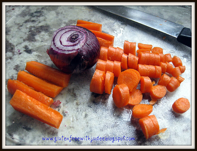 carrots, red onion,