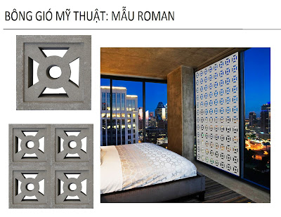 bông gió mỹ thuật mẫu roman