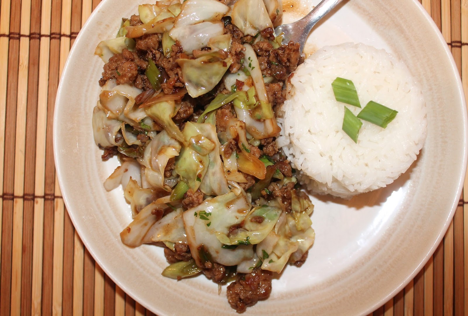 Savory Moments Pork and cabbage stir fry