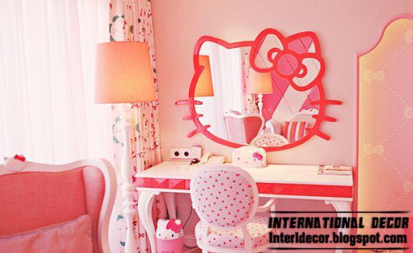 hello kitty mirror style for girls bedroom, hello kitty girls bedroom themes