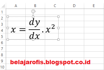 Cara gampang menciptakan equation pada Microsoft Excel  Cara Praktis Membuat Equation Pada Microsoft Excel 2013