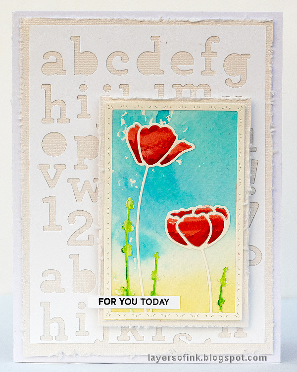 Layers of ink - Poppy Card Tutorial by Anna-Karin Evaldsson. Layers of ink - Poppy Card Tutorial by Anna-Karin Evaldsson. With SSS Blossoms and Butterflies.
