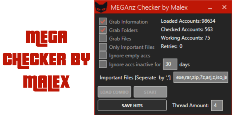 Mega.nz Account Checker By Malex