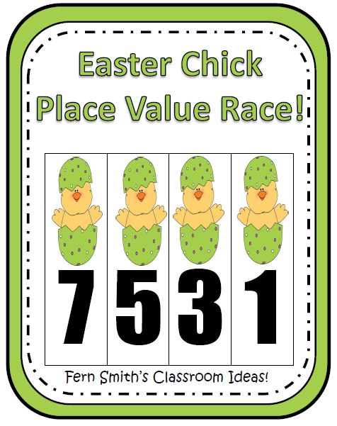 Place Value Race Math Center Game Activities - Fern Smith's Classroom ...