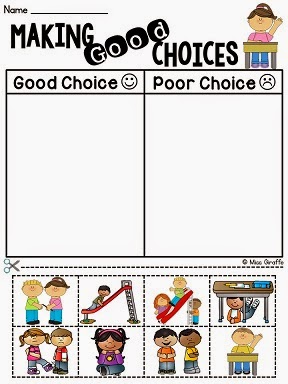 Making good choices classroom management activity and other fun ideas for back to school behavior talks