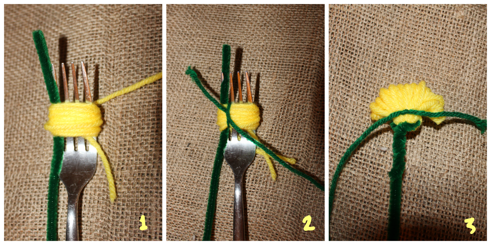Super Easy DIY Yarn Flowers Make a Bouquet! The (mis)Adventures of a Homesteadin' Mama