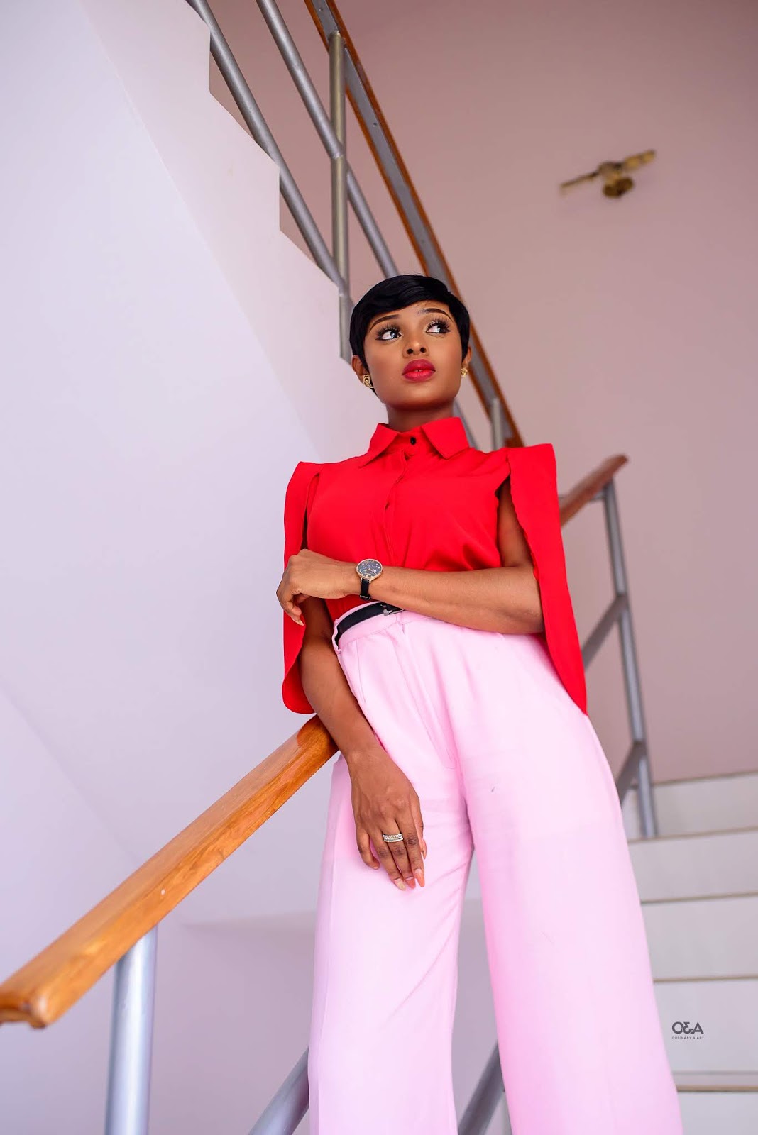 COLOR BLOCKING PINK AND RED #WORKSTYLE9 - PAGES BY BUKKY
