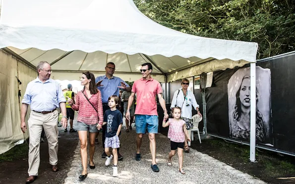 Princess Marie, Prince Joachim, Prince Henrik and Princess Athena at  2016 Tønder Festival concert. Princess Marie Chloe blouse