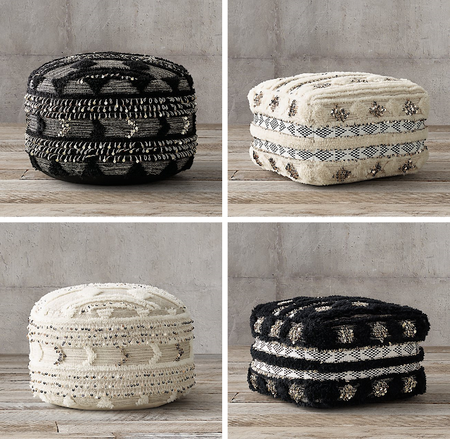 My search for the perfect boho pouf - Moroccan wedding poufs 2 www.BoHoHome.com @bohosusan