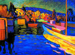 V. Kandinsky, Φθινοπωρινό τοπίο με βάρκες. 1908. Συλλογή Merzbacher