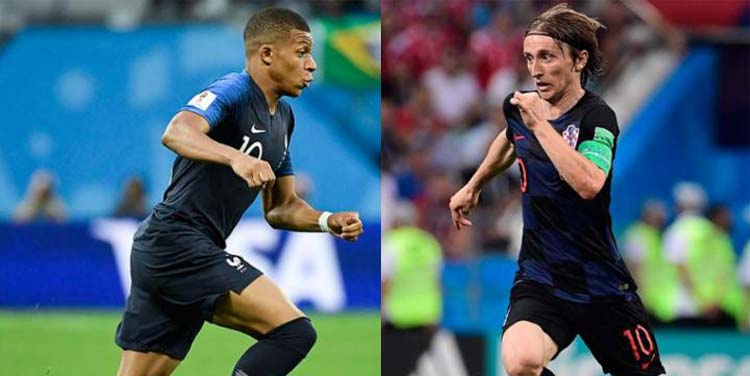 Mbappé e Modric buscam glória na final da Copa entre França e Croácia