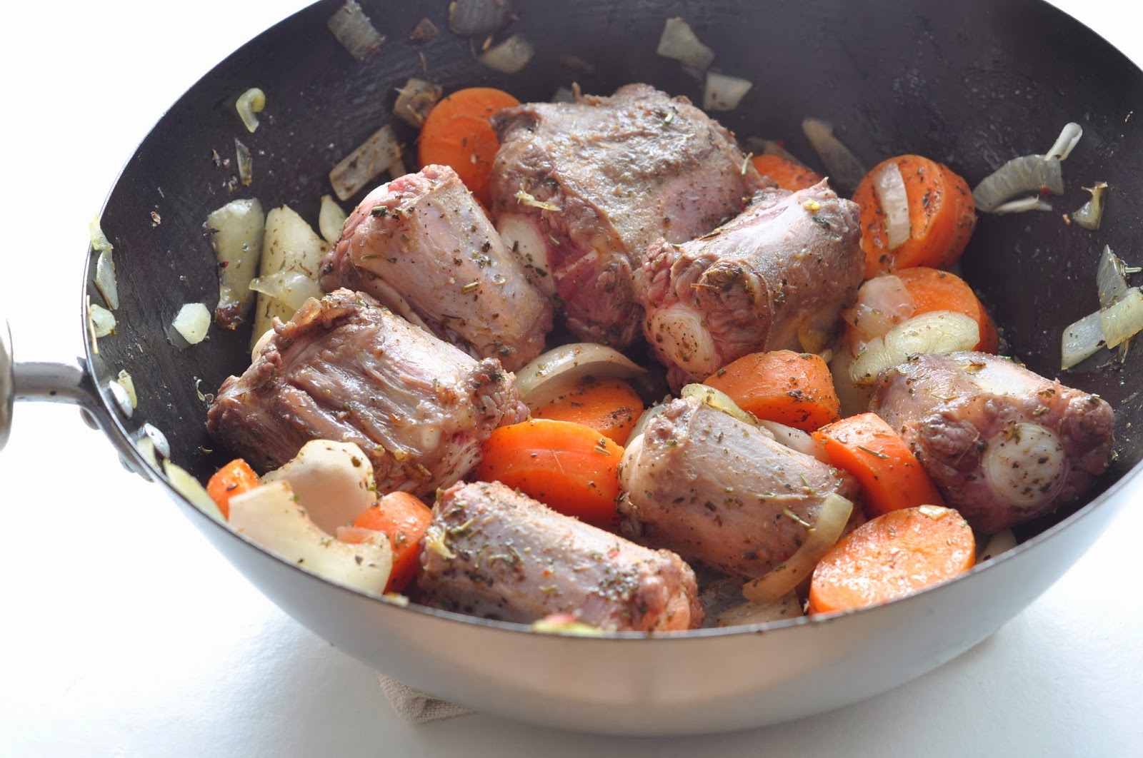 Simple Food Braised Oxtail in Red Wine with Parsnip Crisps