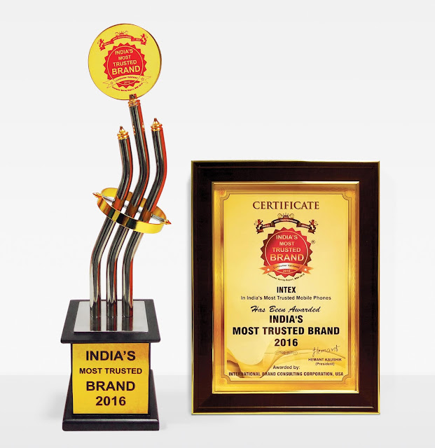 Intex wins India’s Most Trusted Brands Award 2016