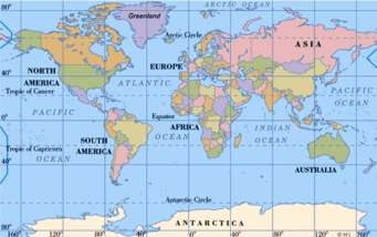 Where Is The Usa Blogstuff4u The Next Map Below Shows An Overall Picture Of Usa To Other Countries World And Its Relation Europe Middle East Far