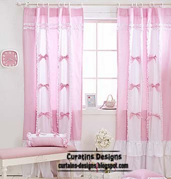 unique curtains, white and pink curtains,girls curtains