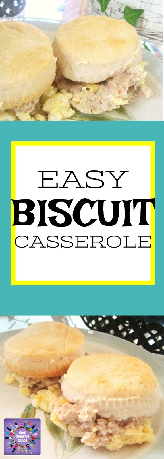 Easy Biscuit Sausage Casserole Recipe Adventures of Kids Creative Chaos