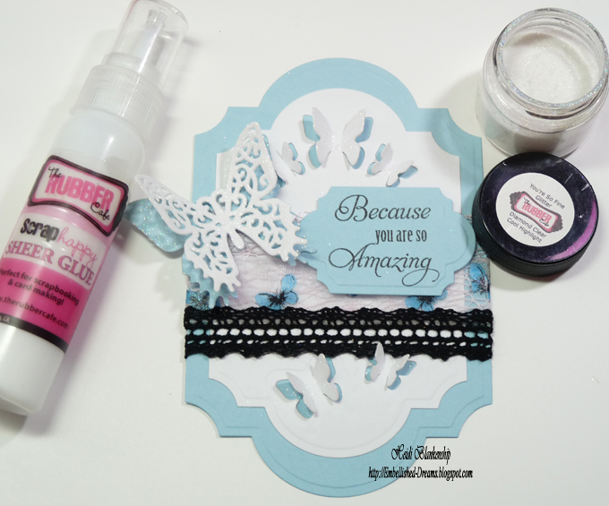 Embellished Dreams Because You Are So Amazing Tag New Bazzill Card