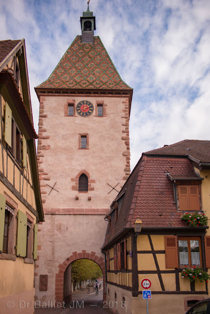 Fortifications de Bergheim (Alsace). Obertor (Porte haute) - Vue extérieure.