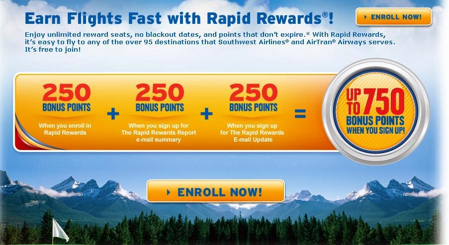 rapid rewards enrollment promotion code