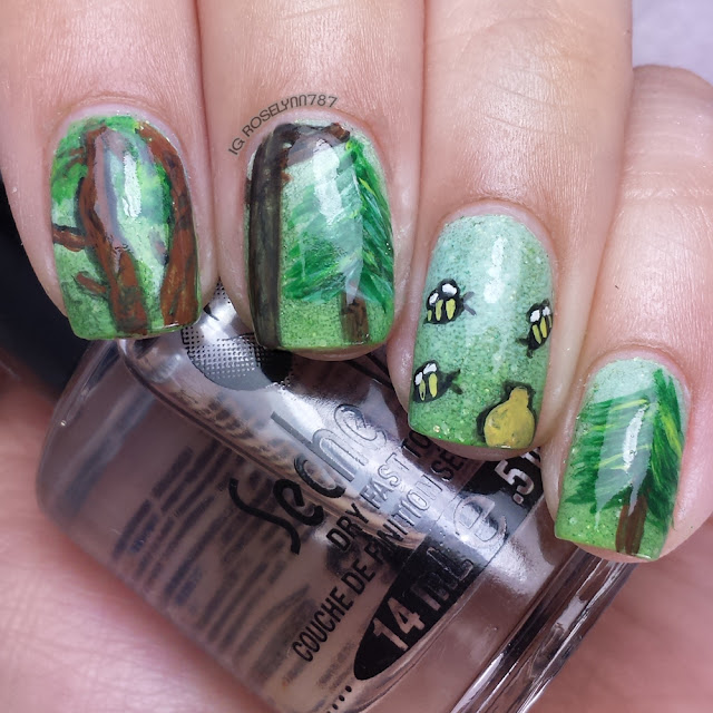 Challenge Your Nail Art: Day 2 The Woods