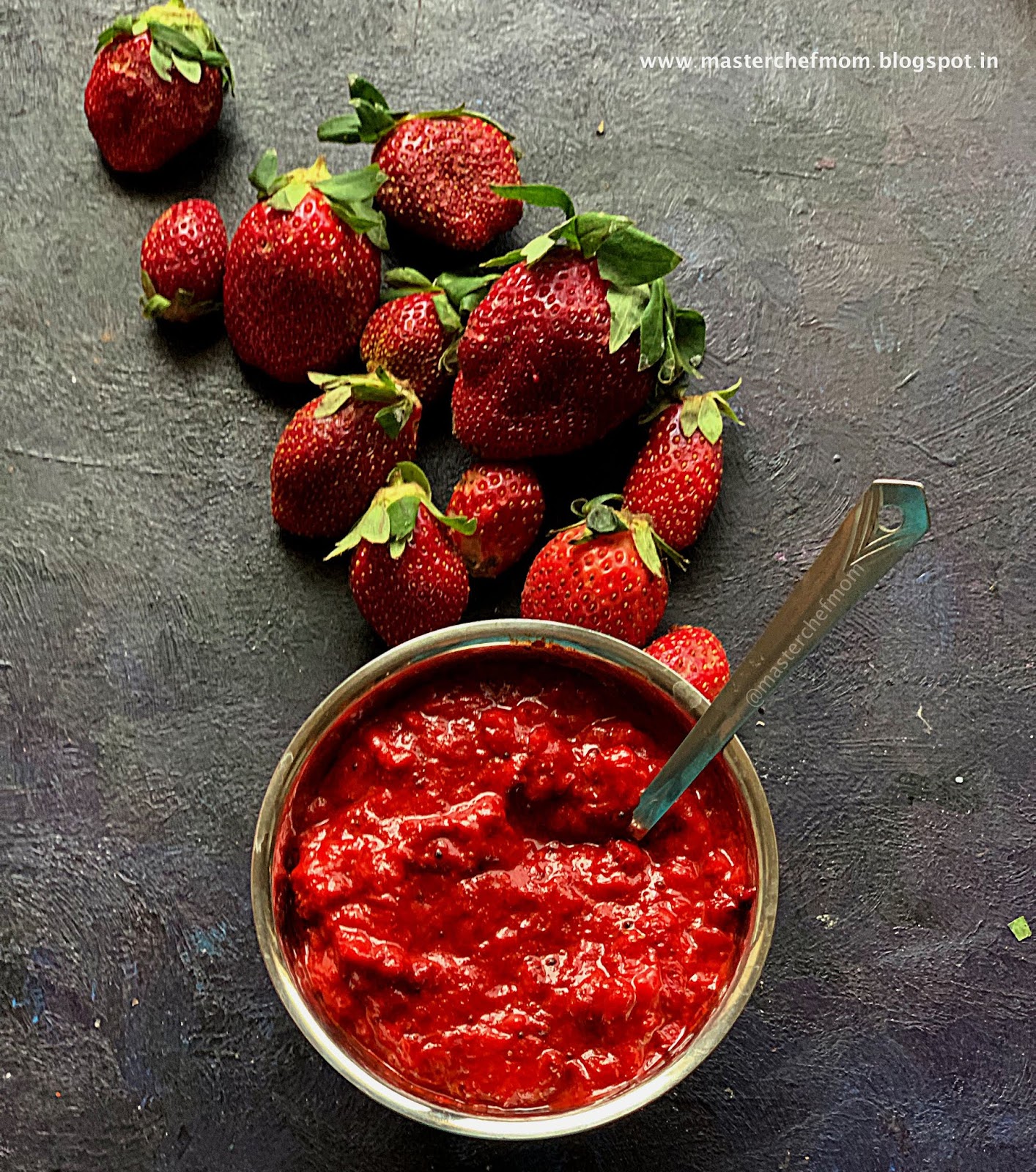MASTERCHEFMOM: Strawberry Thokku | Strawberry Relish Recipe by ...