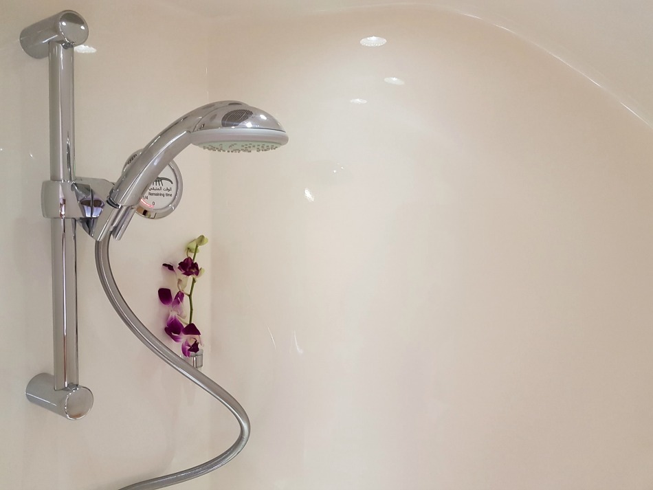 The Shower in Emirates First Class on the A380 plane