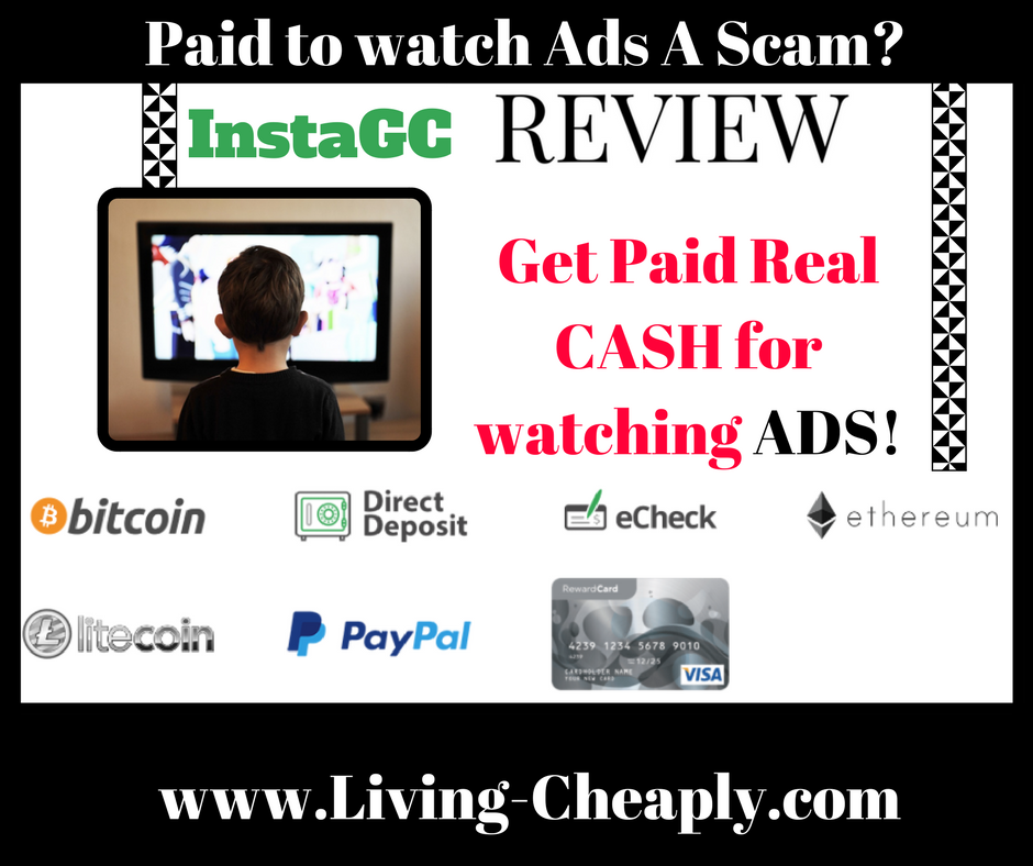 instagc review paid to watch ads a scam living cheaply