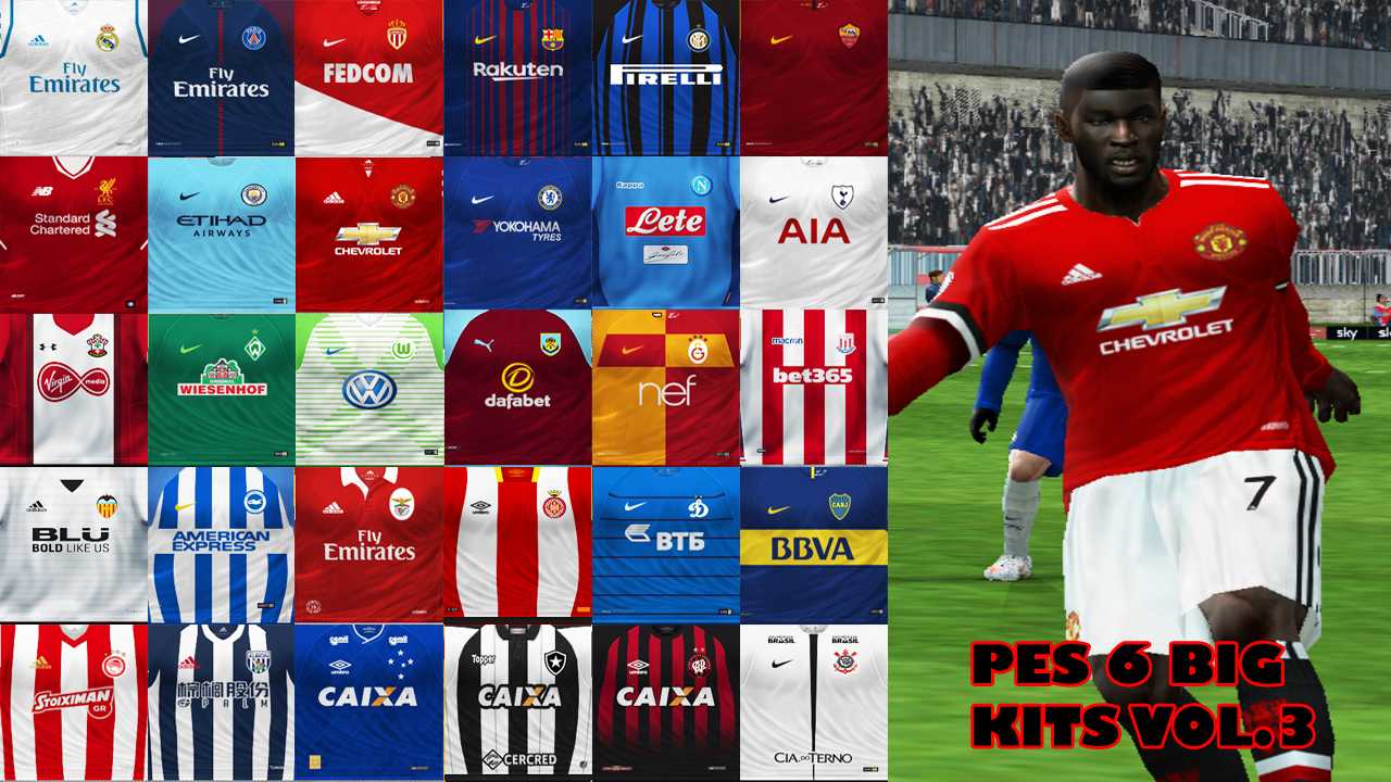 PES 6 Big KitsPack 2017/18 Season Vol.3 INOVANDO PES 6 HD 2017