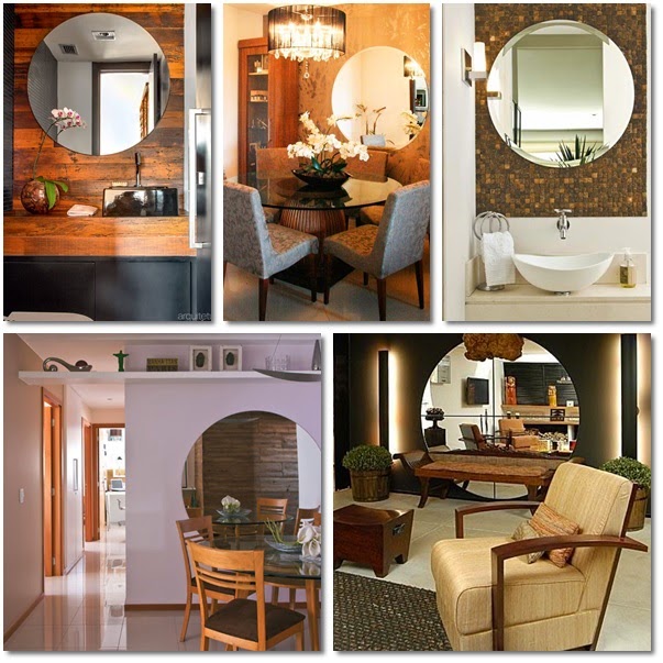 Inspiração Decor: ESPELHOS REDONDOS